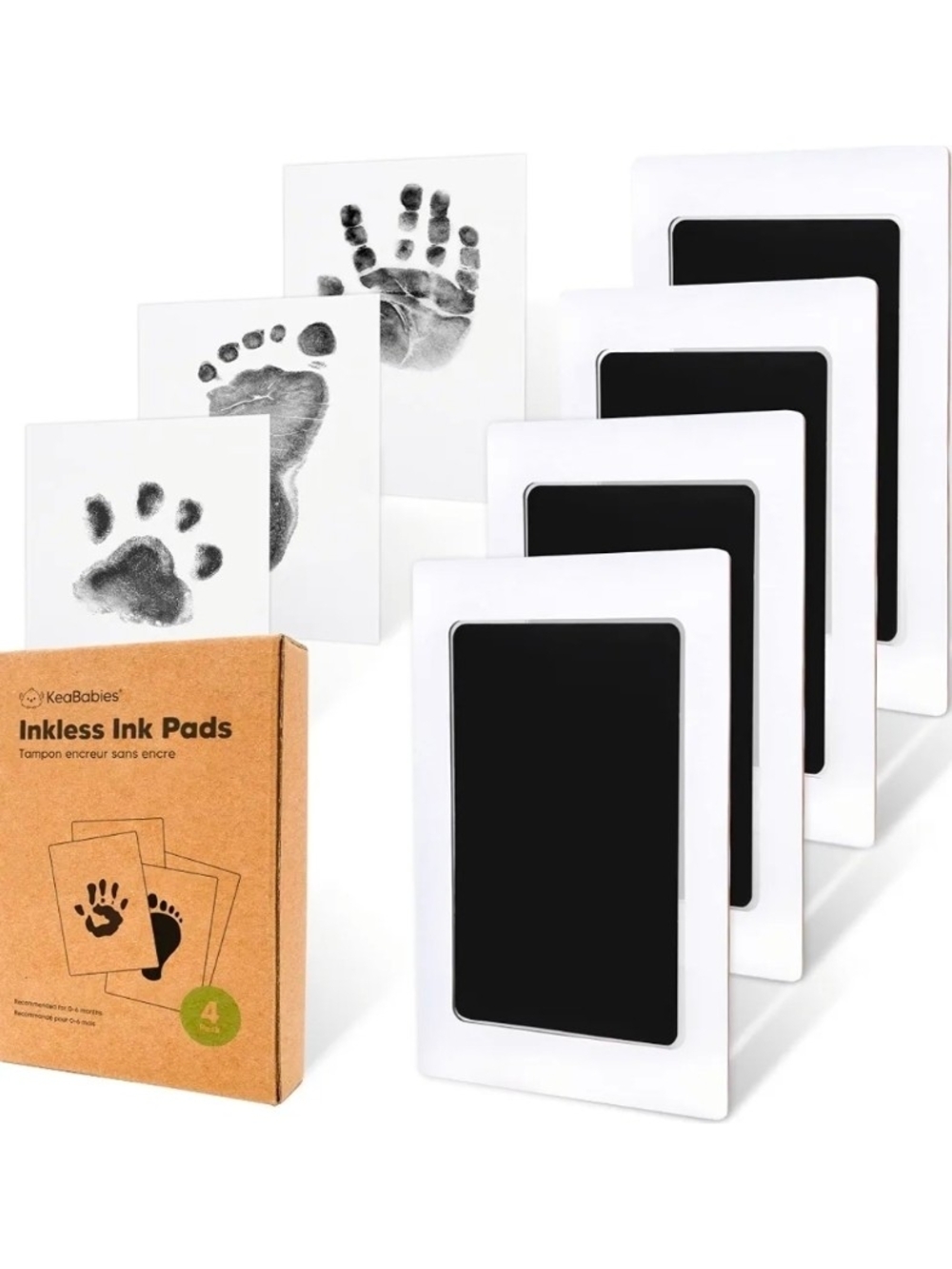 KeaBabies - Inkless Ink Pads for Baby Prints - Set Of 4